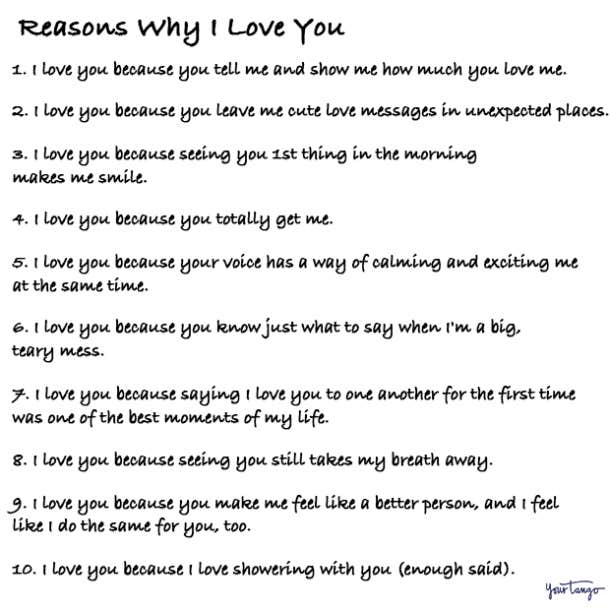 razones por las que te amo